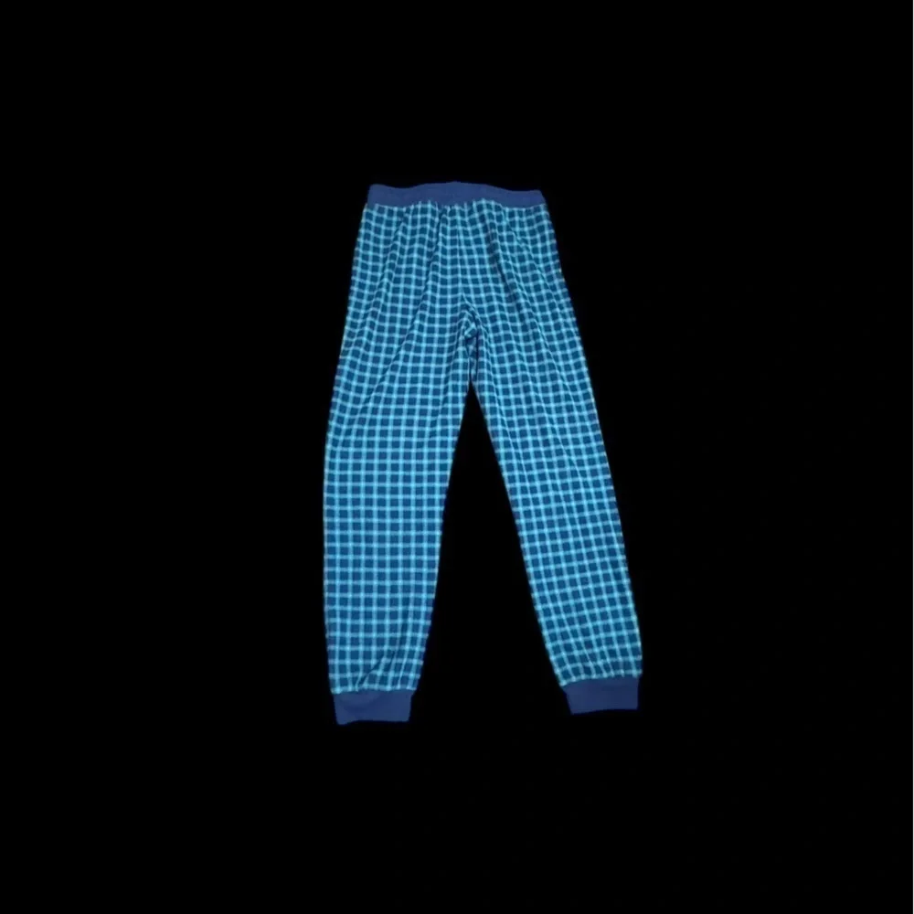 Thermal Long Sleeve Henley Top & Jogger Pants Pajama Set - Auden - green/blue s